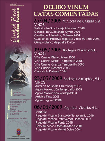 Cartel de las catas de vino