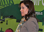 La alcaldesa durante su intervención
