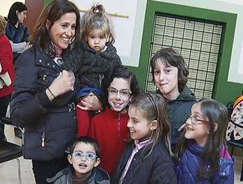 Rosa Romero en las fiestas del barrio de Larache