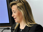 Lola Merino en rueda de prensa