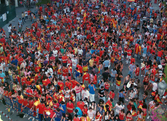 El Ayuntamiento instalará una pantalla gigante en la Plaza  Mayor para poder ver  la final entre Holanda y España