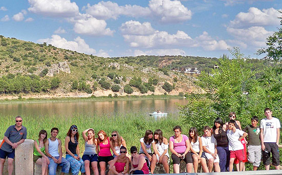 Un grupo de jóvenes en Ruidera