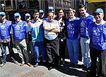 La alcaldesa participando en el Maratón contra el Hambre