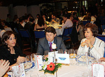 La alcaldesa durante la cena