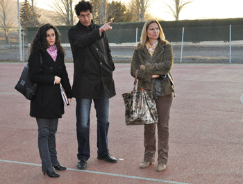 Visitando las obras en Valverde