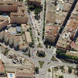 Vista aérea de la puesta de Toledo